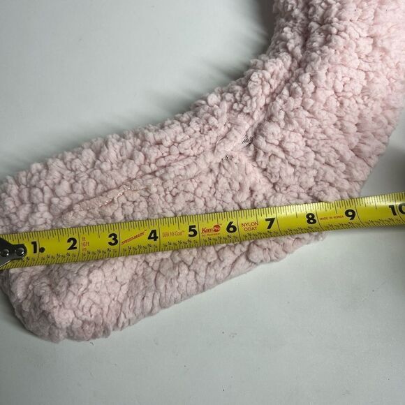 MinxNY Old School Slipper Socks Pink Tan One Size - Picture 7 of 9